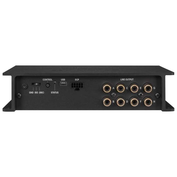 HELIX DSP.3S Processore Digitale Car Audio 8 Canali Out Vista Lato Uscite