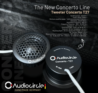Audiocircle CL-T27 Tweeter 1.1" 27mm Concerto Line High End