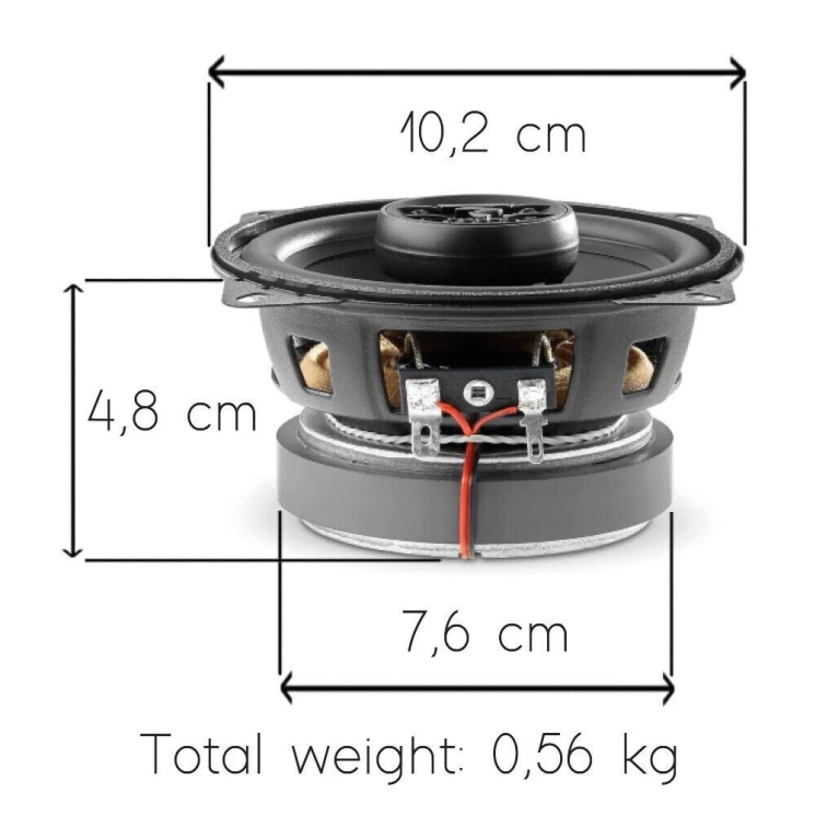 Focal ACX 100 AUDITOR Coppia di Altoparlanti Coassiali 2 Vie 10 cm dimensioni